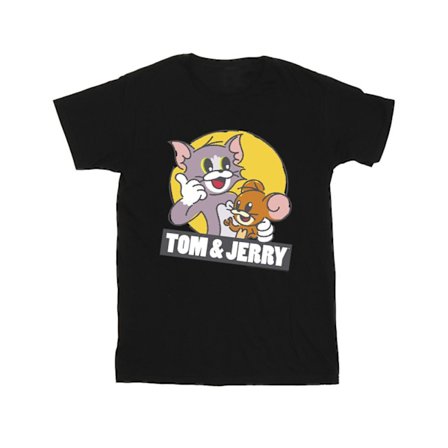 Tom och Jerry Boys Sketch Logo T-shirt 5-6 år Svart