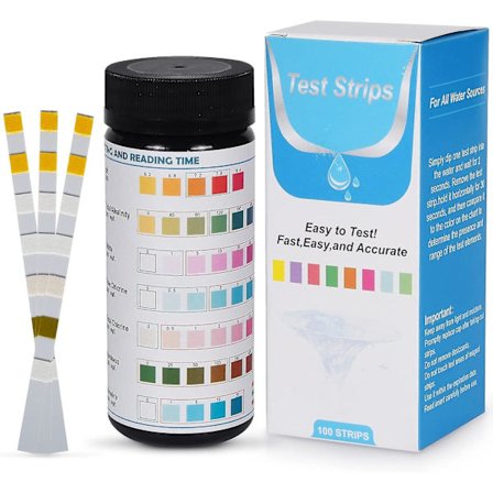 Uima-altaan testiliuskat, 7 in 1 uima-altaan testiliuskat, allasliuskat, 100 pakka testiliuskoja