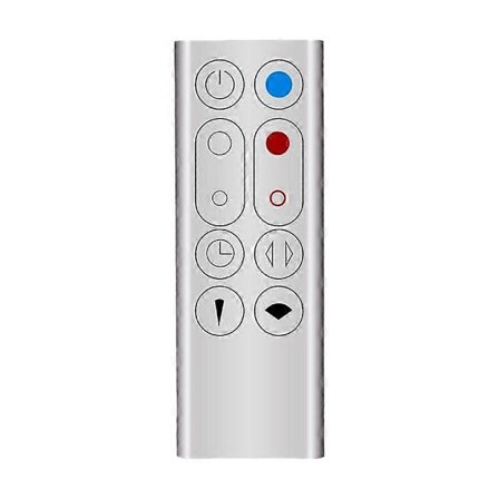 Udskiftningsfjernbetjening Velegnet til AM09 HP00 HP01 Luftrenser Bladløs Fan Fjernbetjening Sølv