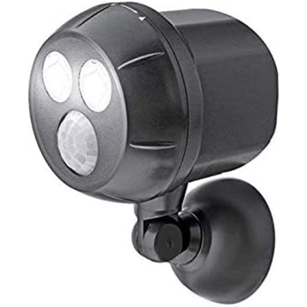 Utomhusvägglampa med rörelsesensor | 1000 lumen LED utomhusbelysning | Trådlös batteridriven lampa | 360 graders rotation och lutning