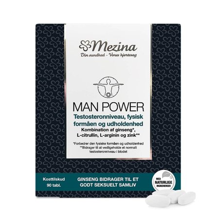 Mezina Man Power 90 tabl, Helse & Madvarer, Krop & Helse, Kosttilskud
