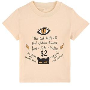 Mini Rodini Off-white Cat Tells All T-Shirt 80/86 cm - Tops - 80/86 cm - Cream