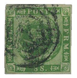 Danmark 1858-1862 - AFA 8 - Stemplet