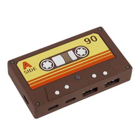 4 i 1 USB C Hubs Splitter Vintages Tape Look Udvidbare Stik til Gadgets