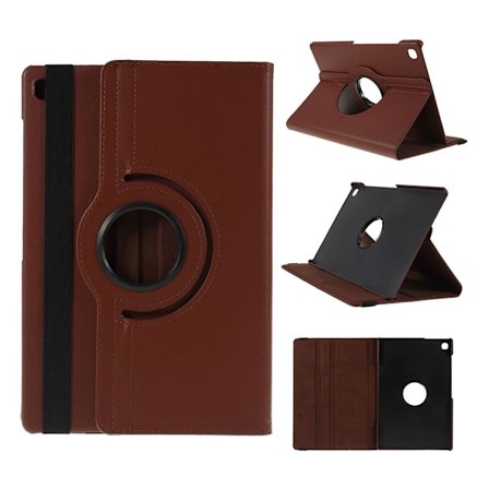 Samsung Galaxy Tab S5e litchi nahkakotelo - Kahvi