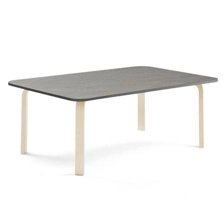 Tisch ELTON, 1800x800x530 mm, Linoleum dunkelgrau, Birke