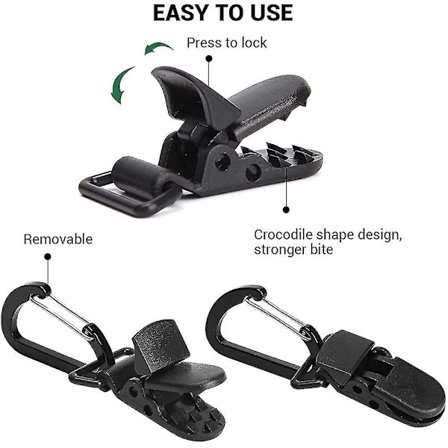 24 stk klemmer for utendørs campingtelt