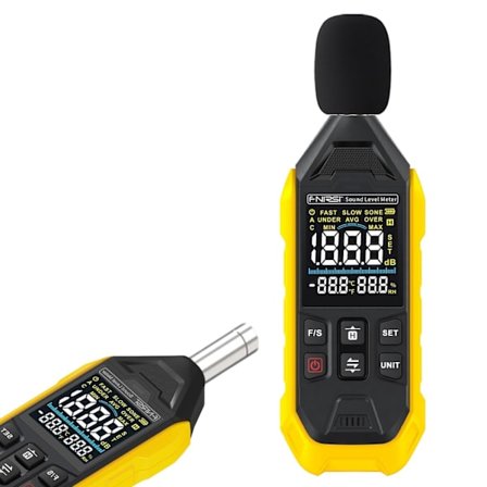 2025 Seneste Model [Genopladelig 3-i-1 Decibelmåler] Lydniveau Måler, Digital dB Måler Støjmåler 30dB til 130dB Bærbar SPL Måler MAX D