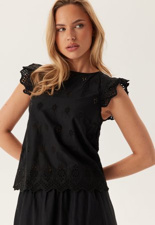 ONLY-Onllou Life Emb S/S Open Back Top-XS