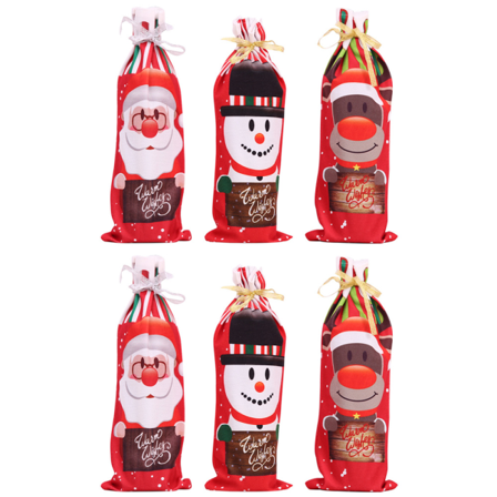 Vinpåse Set 6 st Rödvinspåsar för Present