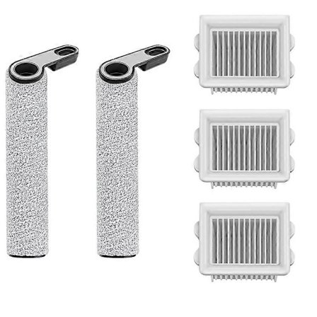 Rullebørste/Filter/Hovedbørste Tilbehør for Roborock A20/A20 Pro/Flexi/Flexi Pro (2x Hovedbørster + 3x Filter) db