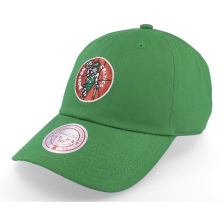 Mitchell & Ness - NBA Groen unconstructed Cap - Boston Celtics Team Ground 2.0 Green Dad Cap @ Hatstore