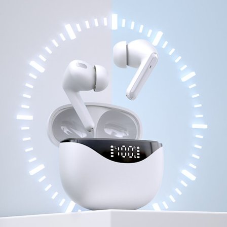 Trådlösa öronsnäckor, Bluetooth-hörlurar USB C-hörlurar, 20 timmar