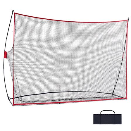 Golf Træningsnet, Stort 3,3 x 2,1 m Golfnet, Bærbart Golf Træningshjælpemiddel til Hjemmet med Solid Glasfiberramme og Bæretaske