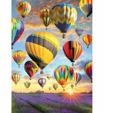 5d timanttimaalaus kuumailmapallo maisema maalaus olohuoneen sisustus