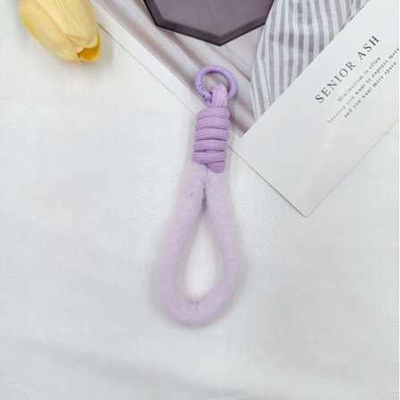 Ny färgad plysch tvåfärgad mobiltelefon kort hängande rep, anti-förlust armband, rep, vattenkopp, fashionabel mobiltelefonkedja hängande tillbehör