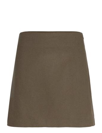 Lindex Skirt Doris Wool Khaki Green