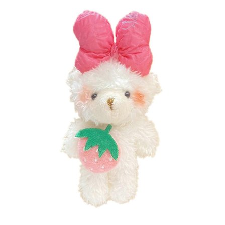 Plys Bjørn Form Nøgleringe Taske Vedhæng Sød Rygsæk Vedhæng Plys Dukker Nøgleringe Plys Materiale til Par Piger Teenager Khaki