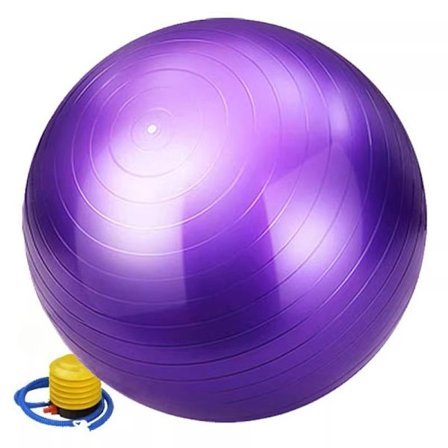 Pilatesboll - 45 cm med luftpump, explosionssäker fitnessboll