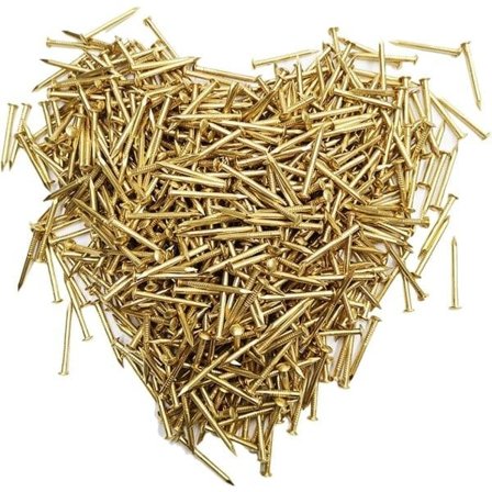 200 stk. 1,2x10 mm små messing spiker små runde hodet spiker for