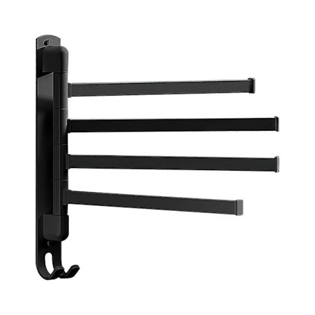 2024 Svängbar Handdukshängare 3~5 Armar Extra Lång, Utsvängbar Handdukshylla för Badrumsvägg, Handdukshållare [DB]