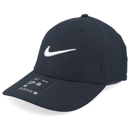 Nike - Zwart adjustable Cap - Dri-fit Club Cap Black/White Adjustable @ Hatstore