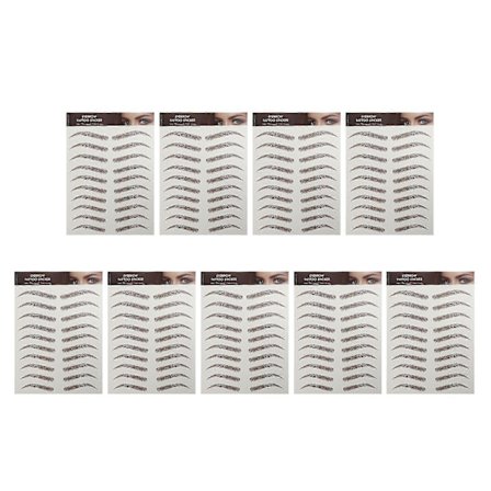 9 ark Imitation Øjenbryn Kunstige Øjenbryn Hårlignende Øjenbryn Transfer Klistermærke