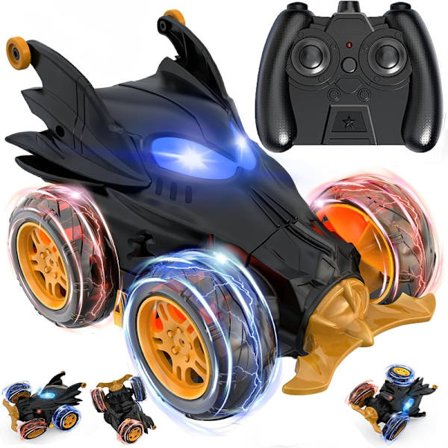 2.4GHz Uppladdningsbar Stunt RC Bil med 360° Volter, Driftar & Snurrar - USB-Driven Inomhus/Utomhus Lek, Batteri, 2.4GHz Trådlös Kontroll, Rosa &(f2)