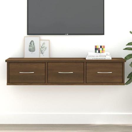 Vidaxl Väggskåp Brun Ek 88x26x18,5 Cm Konstruerat Trä Brun