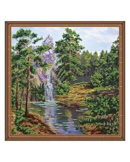 Perlenstickerei Wasserfall - Abris Art