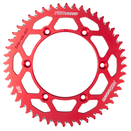 Zadní Rozeta Proworks Aluminium Červená - Yamaha YZ 450F 2003-2026