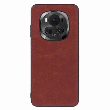 För Honor Magic6 Pro 5G Skal Retro Textur Läderbelagd PC+TPU Telefon Baksida