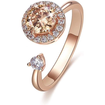Ring Födelsedag Sten RingarRing Kvinnor Tum Ringar för Kvinnor Sterling Silver Rose Guld