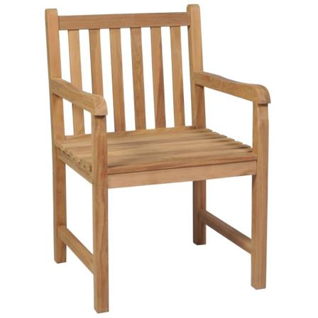 Vidaxl Trädgårdsstolar 6 St Med Taupe Dynor Massiv Teak Taupe