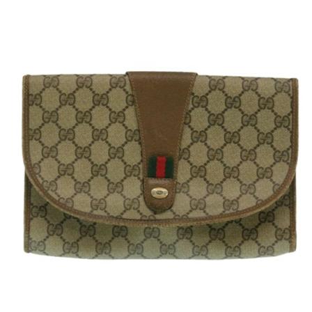 Gucci Vintage Pre-owned Canvas Clutch inbo, Dame Vintage Tasker, Størrelse: ONE Size