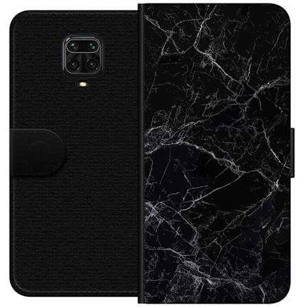 Xiaomi Redmi Note 9 Pro Plånboksfodral Marmor Svart