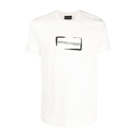 Emporio Armani T-Shirts , Wit , Heren , Maat: L