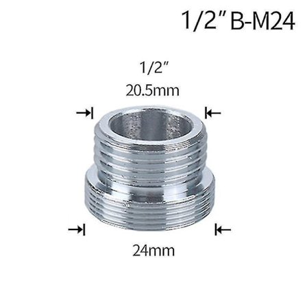 Vannkran Kobling 1/2 Til M16 M18 M20 M22 M24 M28 Gjengekobling Konvertering Reparasjon Kran Adapter For Lufter Kjøkken Bad