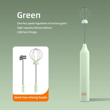 Elektrisk mælkeskummer Æggepisker Røremaskine GRØN