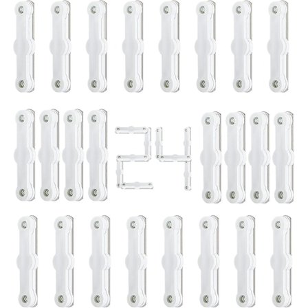 Magnetisk Stripsæt til Vindue Fluenet - 24 Stk, Selvklæbende Magneter til Masketæpper, Dørgardiner, Insektnet