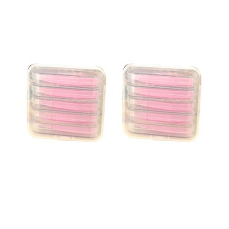 2 Bokser med Fargerike Linse-Tang Linse-Innsetter Linse-Klips (rosa)