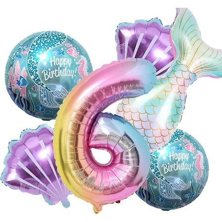 Havfrue Fødselsdag Dekoration Havfrue Balloner Kit Havballon Havfrue Folieballon Havfrue Hale Balloner Til Piger Havfrue Fest