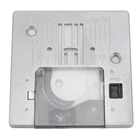 Symaskine Nåleplade Q235 Kulstofstål Halsplade med Gennemsigtigt Plastikdæksel til Minerv