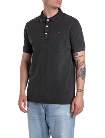 Replay Polo Regular_Slim Polo - Black - M