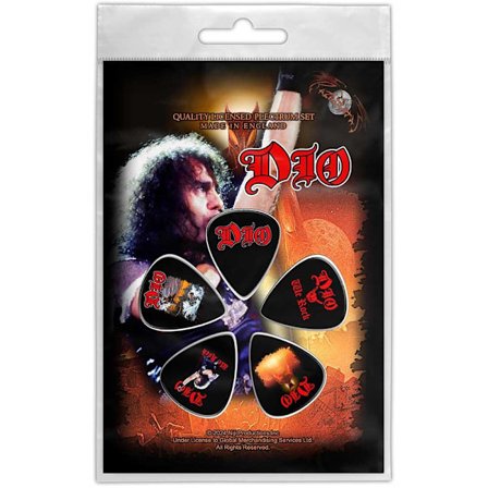 Dio We Rock Plectrum (5-pack) One Size Svart/Röd