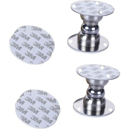 Magnetisk dørstopper, 2-delt kraftig 3M rustfrit stål mini blød spænde magnetisk dørstopper vægmonteret dørstop