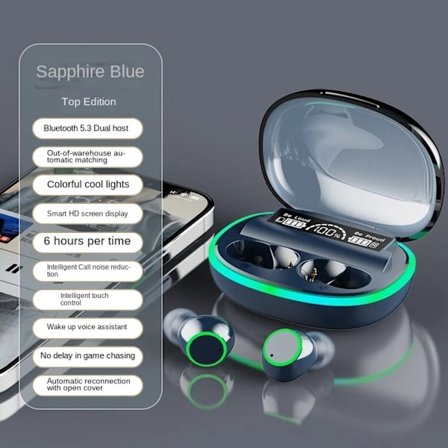 Gaminghörlurar för trådlöst headset BLÅ blå