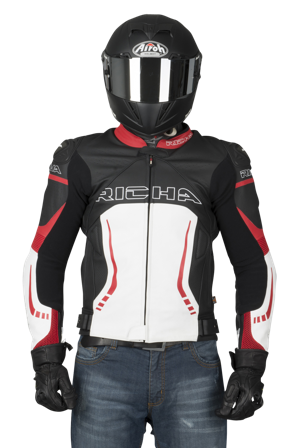 Jacke Richa Anaconda Schwarz/Weiß/Rot S