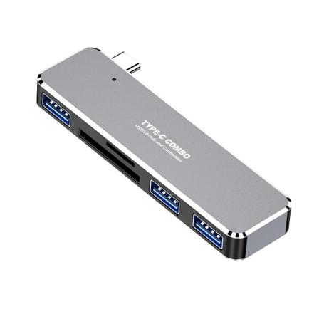 Utvidelsesdokk 5 i 1 hurtigbytte av aluminiumslegering Type-c Hub til HDMI-kompatibel Tf/sd-kortdokkingstasjon for hjemmet - Perfet