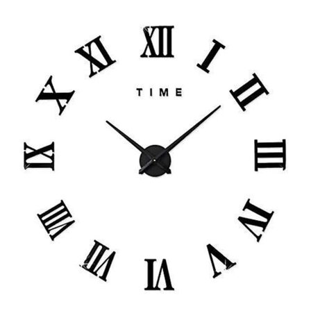 Moderne DIY Stor Væg Ur Stort Ur Mærkat 3d Klistermærker Romertal Væg Ur Hjemmekontor Aftagelig Dekoration